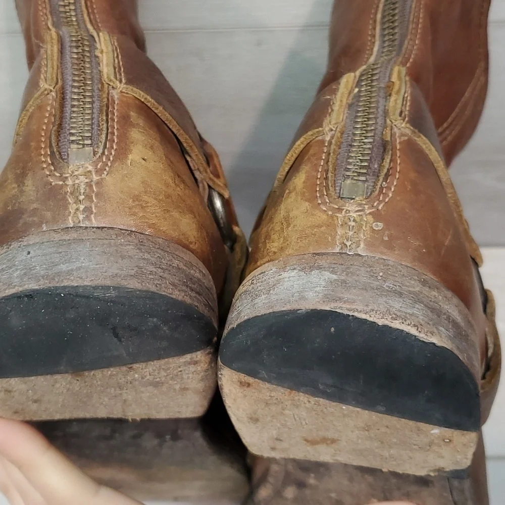 Frye Womens Veronica Harness Ankle Leather Boots Boho shoes sz 9.5B